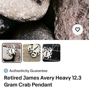 Large Rare Retired Cancer Sign Crab Pendant By James Avery